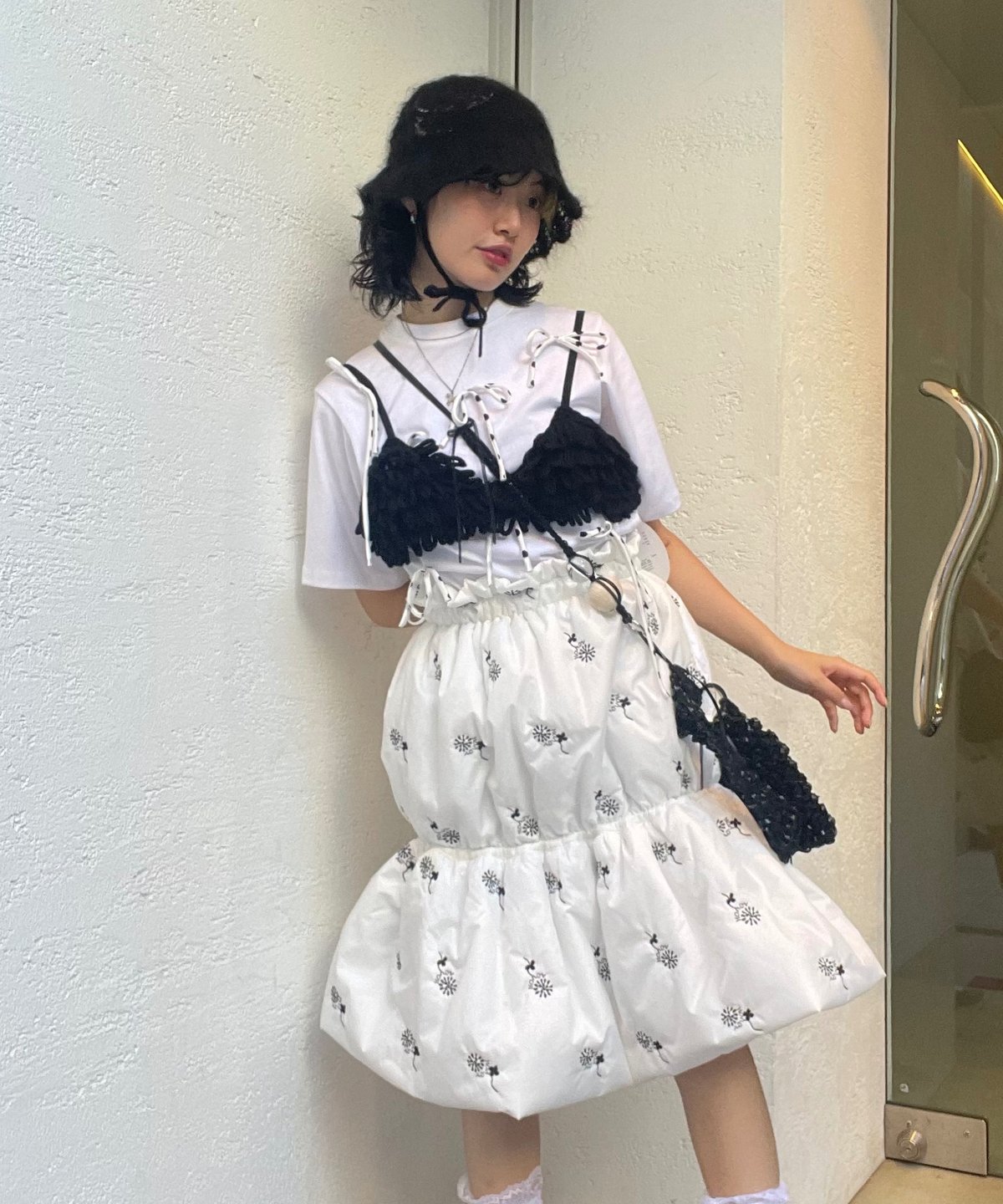 FUMIE=TANAKA / knit lace hat | JURK TOKYO FUMIE=TANAKA / knit lace hat | JURK TOKYO