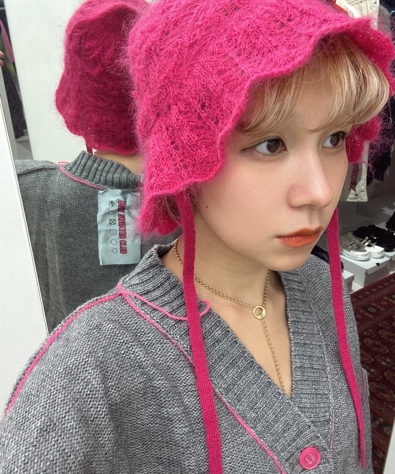 FUMIE=TANAKA / knit lace hat | JURK TOKYO FUMIE=TANAKA / knit lace hat | JURK TOKYO