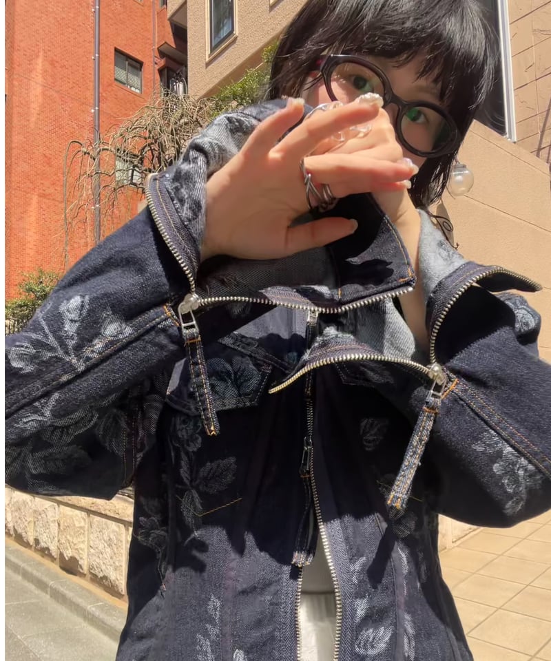 ジャケット・アウター FETICO / ROSE DENIM ZIP-UP JACKET FETICO / ROSE DENIM ZIP-UP JACKET | JURK shop t