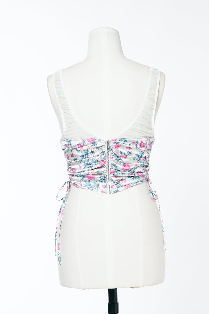 トップス fetico FLOWER PRINT GATHERED TOP FETICO / FLOWER PRINT GATHERED TOP | JURK shop