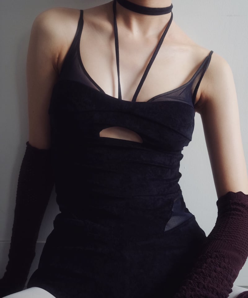 下着・アンダーウェア FETICO/SHEER PANEL VELVET BODYSUIT FETICO × JURK / SHEER PANEL VELVET BODYSUIT | J