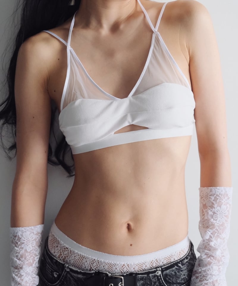 下着・アンダーウェア SHEER PANELED VELVET BRALETTE FETICO × JURK / SHEER PANELED VELVET BRALETTE |