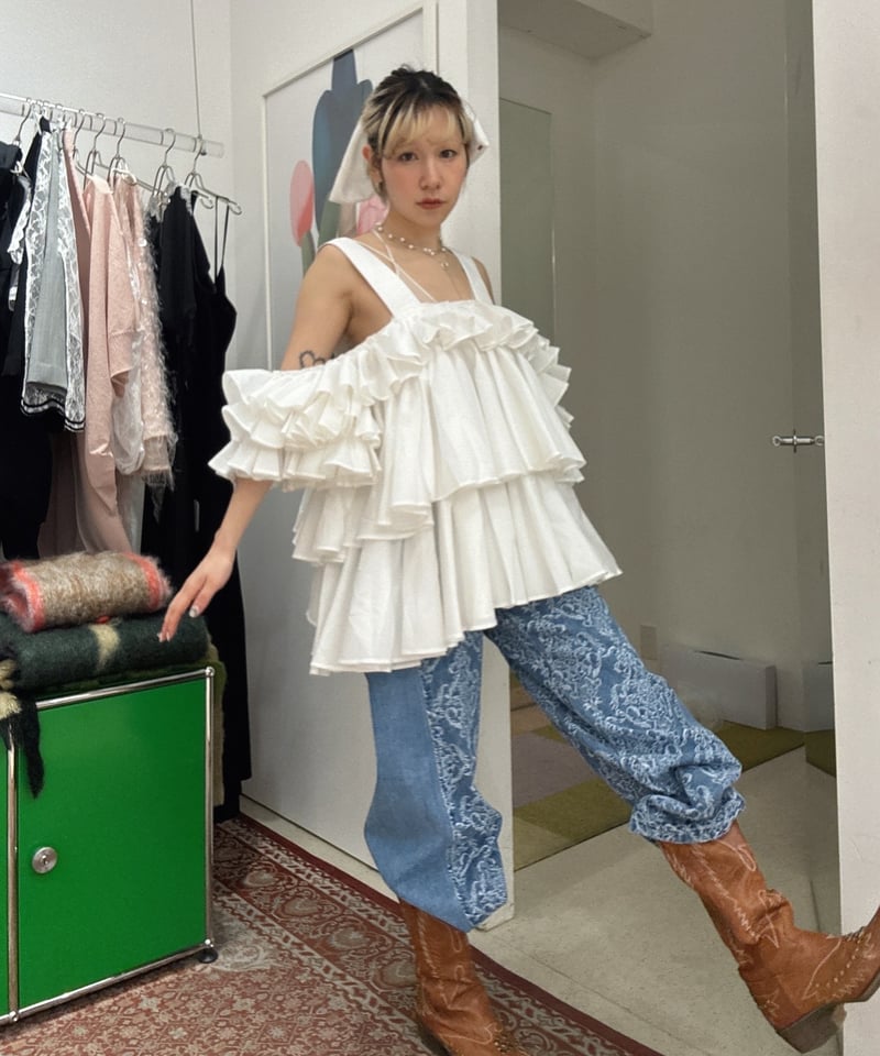 naokitomizuka / Ruffle camisole blouse | JURK s naokitomizuka / Ruffle camisole blouse | JURK s