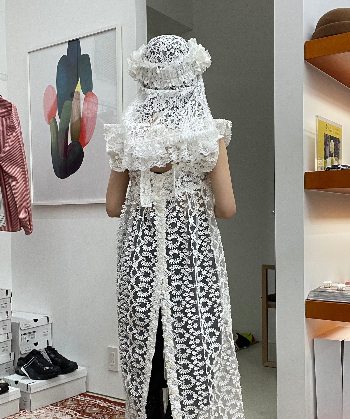 naoki tomizuka オーガンジー ビスチェ ナオキトミヅカ naokitomizuka / Lace MIX hat | JURK shop tokyo