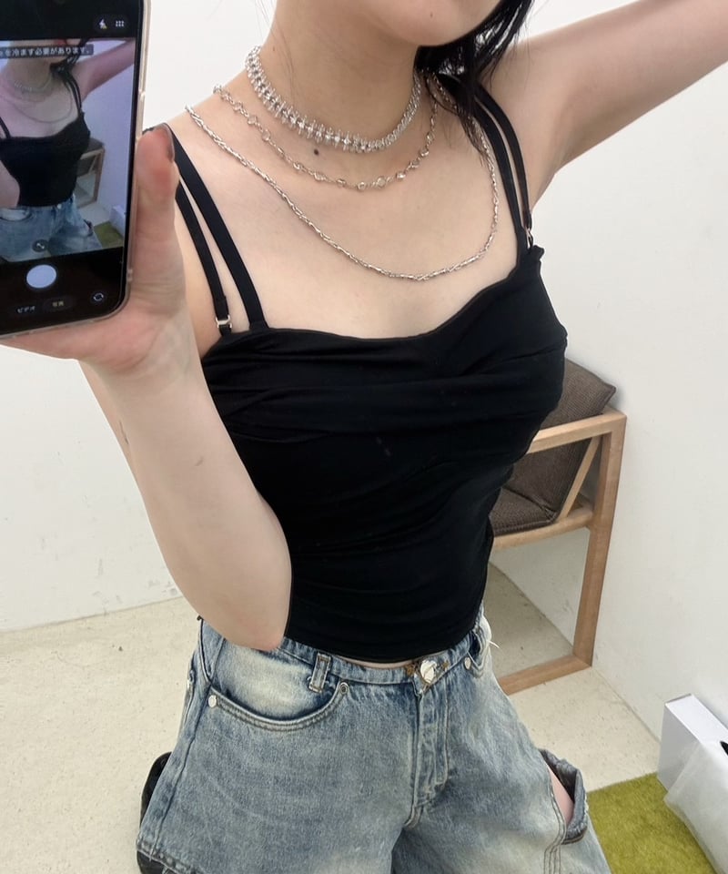 Determ; / Collagen Gathered Cami | JURK shop tokyo