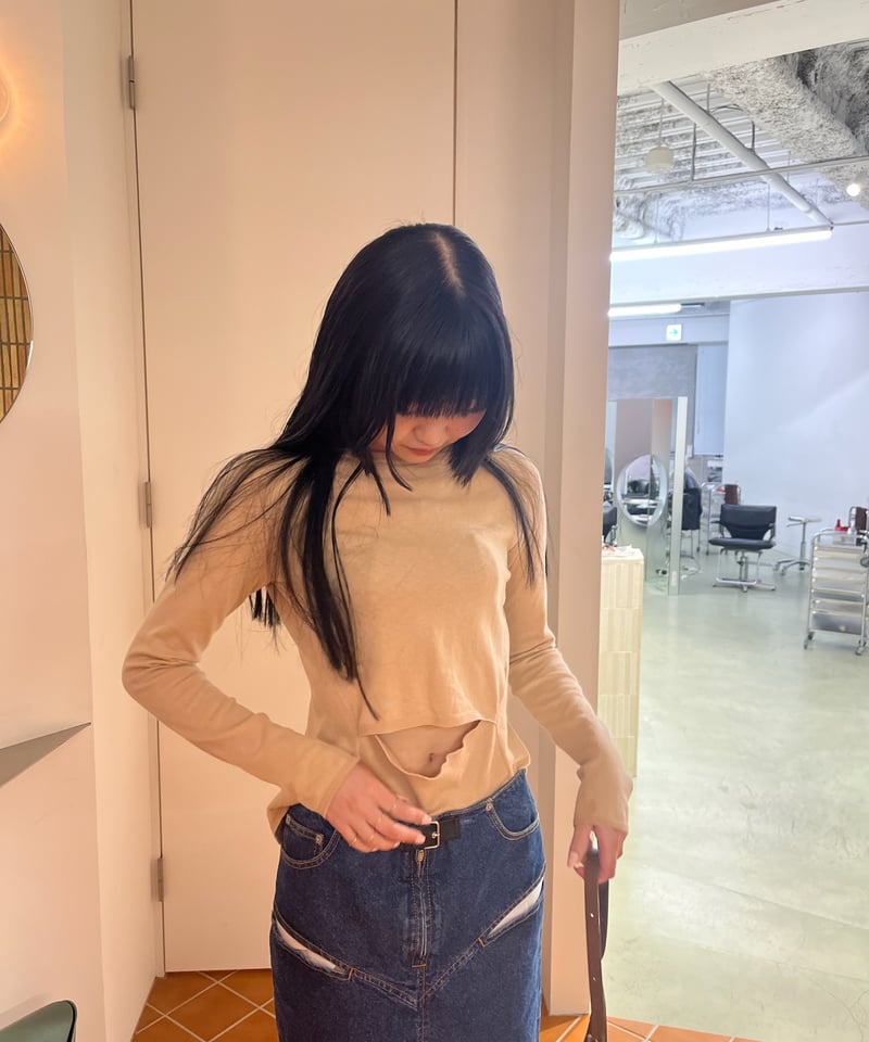 little $uzie - little suzie カシミアニット Little $uzie / Cotton Cashmere Slash Waist Kni