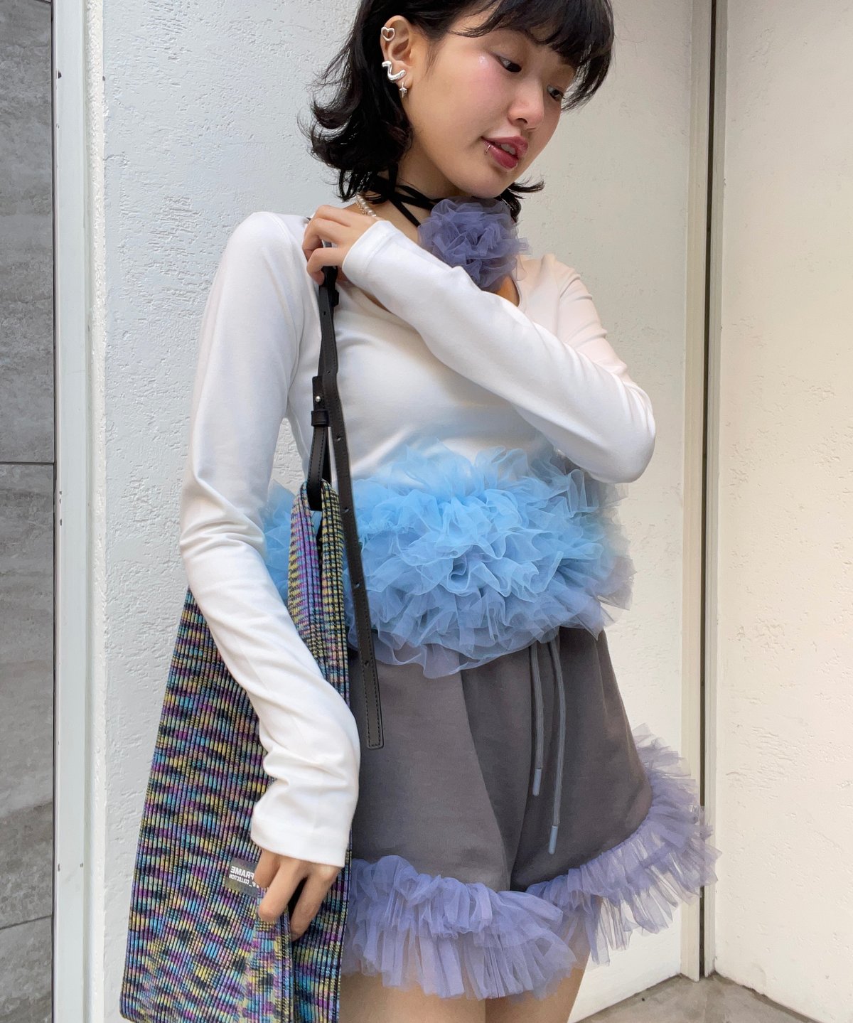 VIVIANO × JURK / Tulle Shorts(gray) | JURK shop