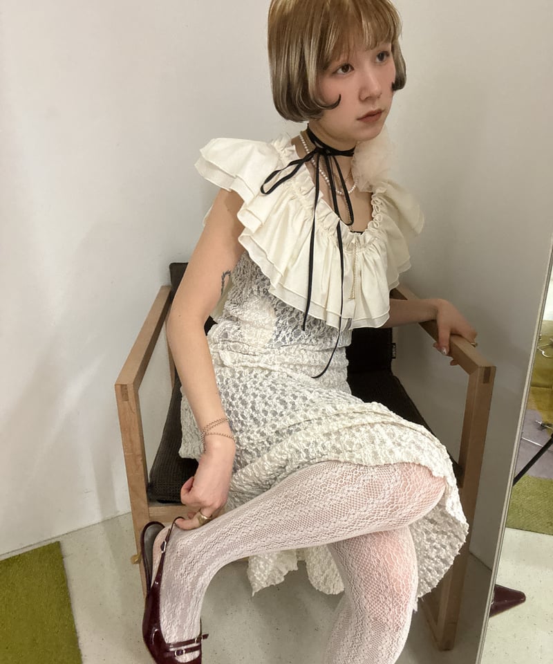 FUMIE=TANAKA / big frill lace cami | JURK shop