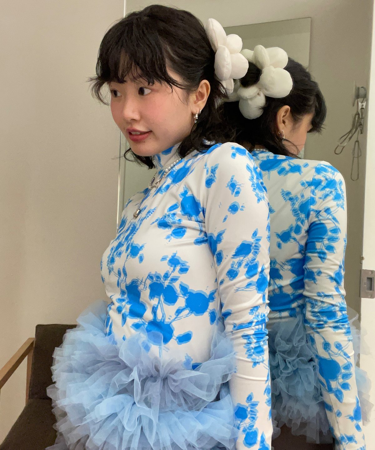 専用⭐️VIVIANOトップス VIVIANO / Tulle Layered Lace Shirt | JURK shop