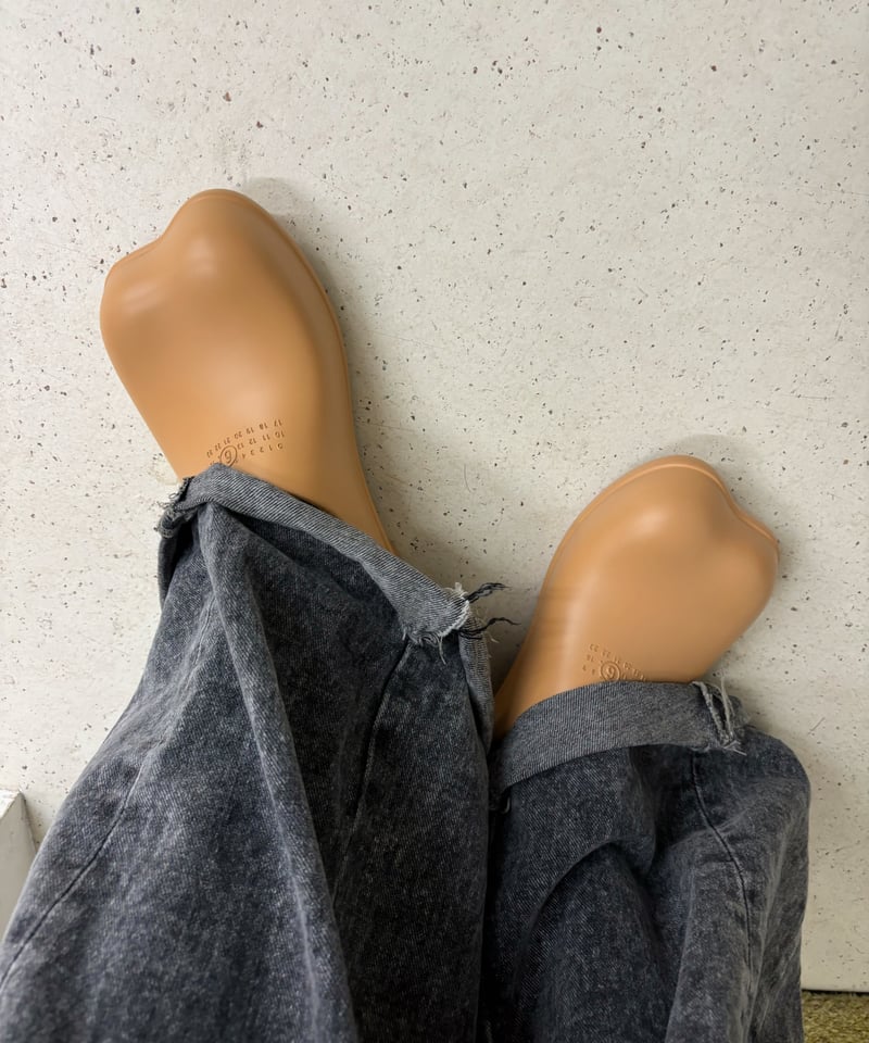 MM6 キャメルラバーアナトミック ナンバーズ スリッパ MM6/ anatomic clog slipers | JURK shop tokyo