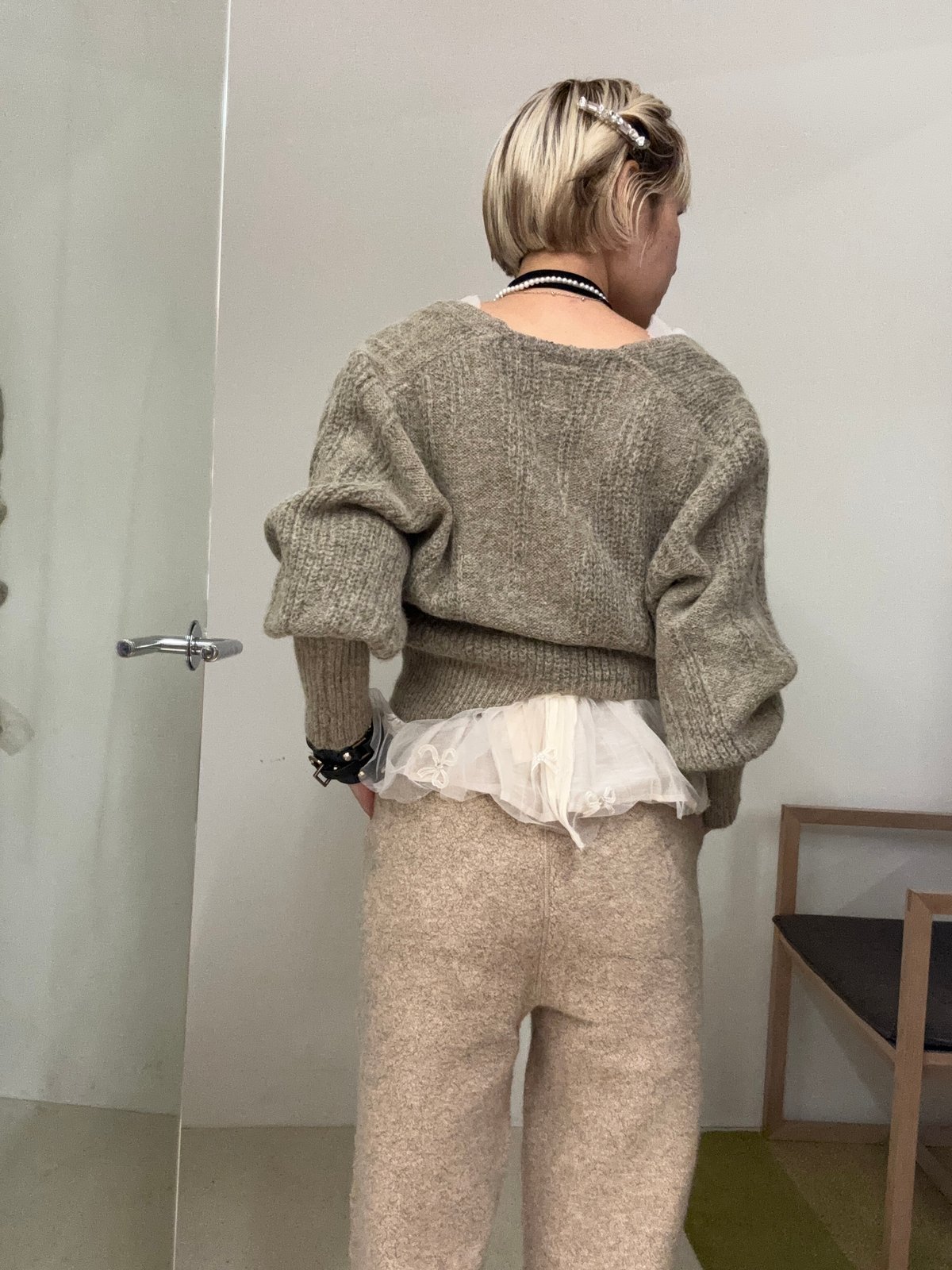 リトルスージー　BABY ALPACA MIX DEEP V NECK PO Baby Alpaca Mix Deep V Neck PO