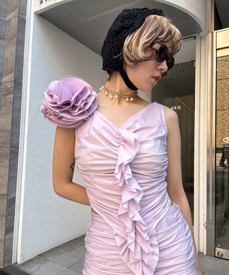 【FETICO】HAND-KNITTED ROSE BEANIE FETICO / HAND-KNITTED ROSE BEANIE | JURK shop t