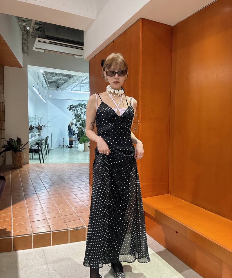 FETICO】 SHEER COMBINED SLIP DRESS