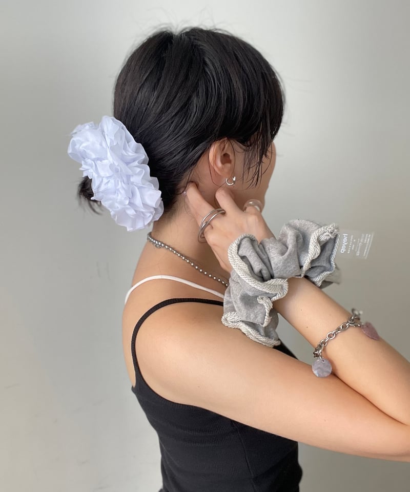 ヘアアクセサリー heyep Dot Jacquard SquareMediumScrunchie Heyep / Ruffled Jersey Scrunchie | JURK shop tokyo