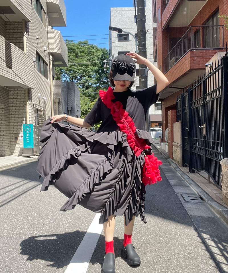 VIVIANO Gatehered Tulle T-shirt ワンピース VIVIANO Gatehered Tulle T-shirt ワンピース VIVIANO（ヴィヴィ