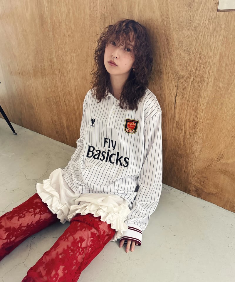 トップス Basicks OVERSIZED STRIPE FOOTBALL SHIRT ベイシックス - BASICKS | Oversized Stripe Football | RESTIR