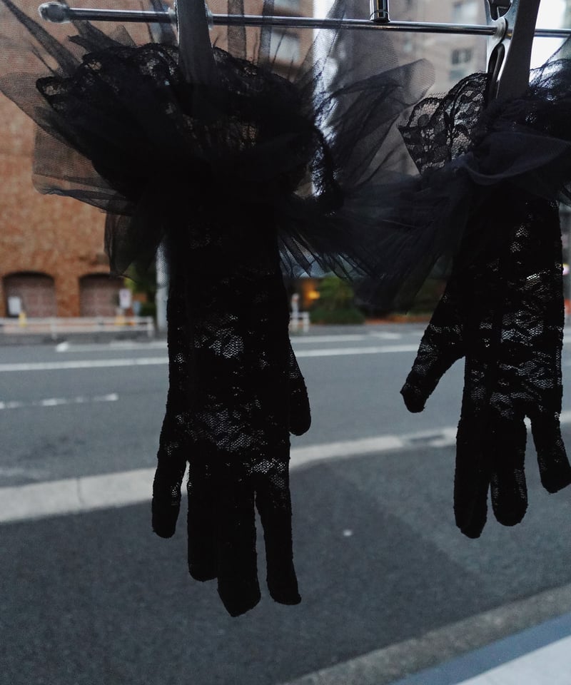 VIVIANO × JURK / Tulle & Lace Gloves(black) | J