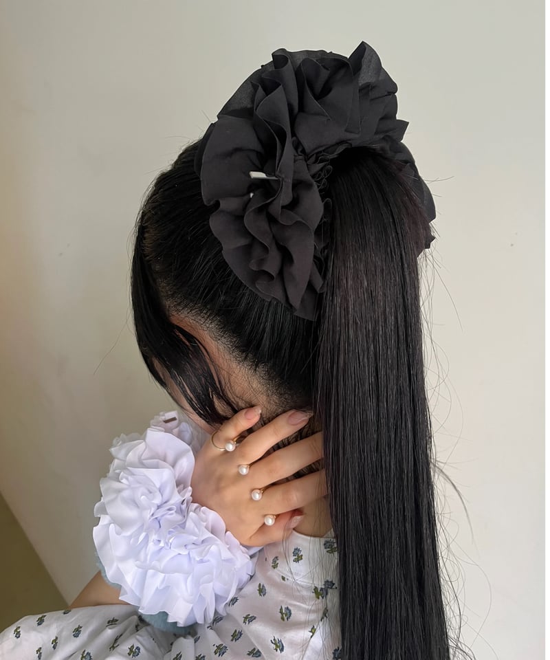 heyep ヘイップ Flower Scrunchie 2 Piece Set Flower Scrunchie 2 Piece Set-フラワーシュシュ2ピースセット