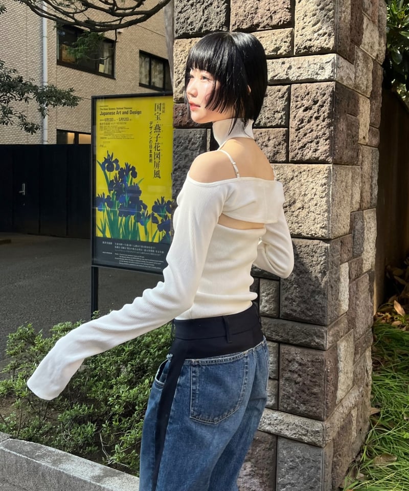 MUKASA / Rib high neck sleeve | JURK shop tokyo
