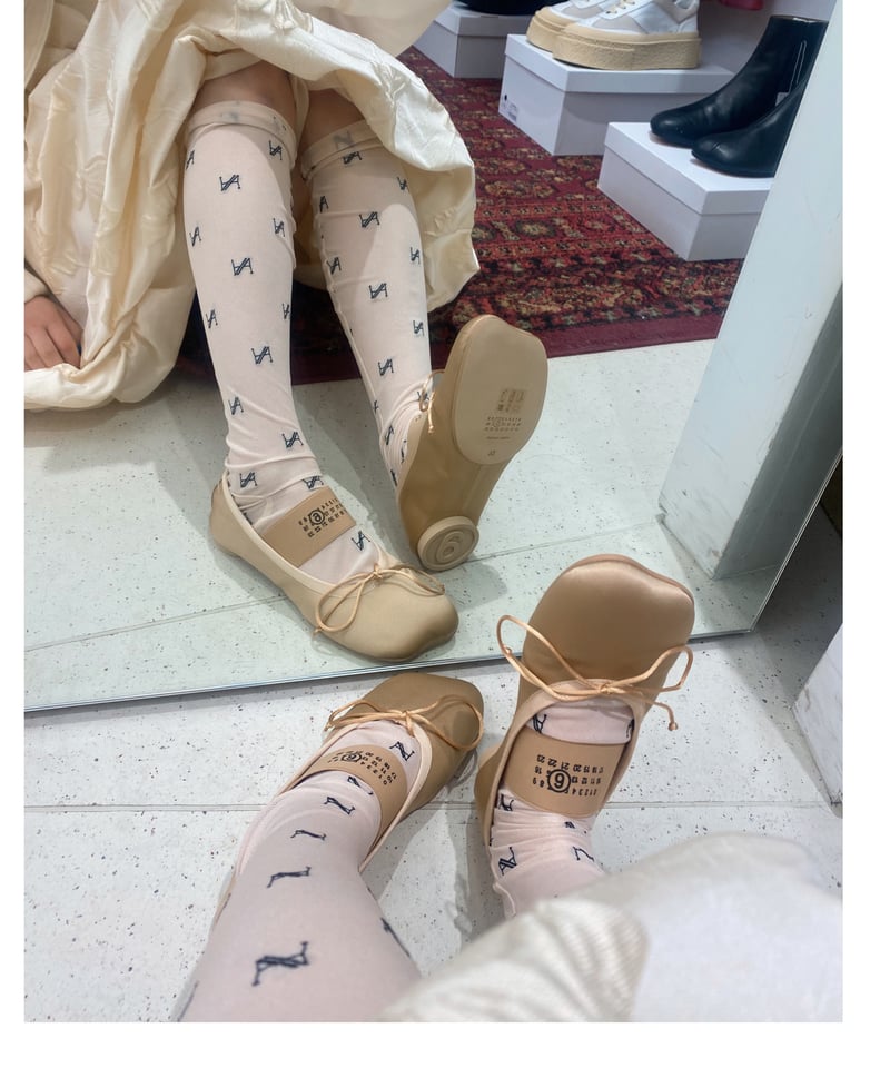 MM6 / Scarpa ballerina(satin beige) | JURK TOKYO