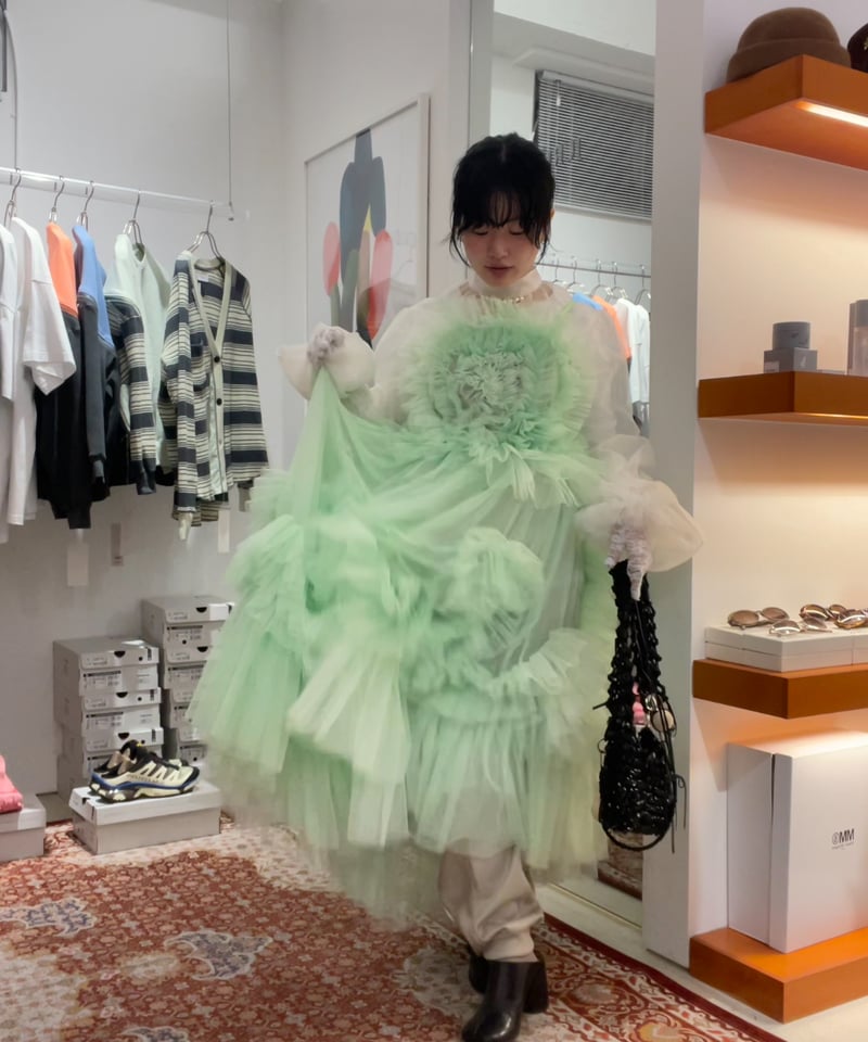 VIVIANO / Tulle Ruffle Cami Dress | JURK shop t