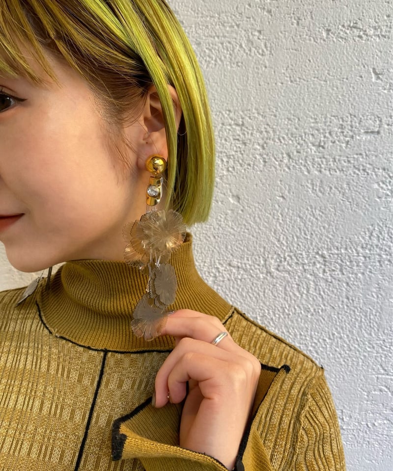 FUMIE=TANAKA / clear flower earring | jurk tokyo