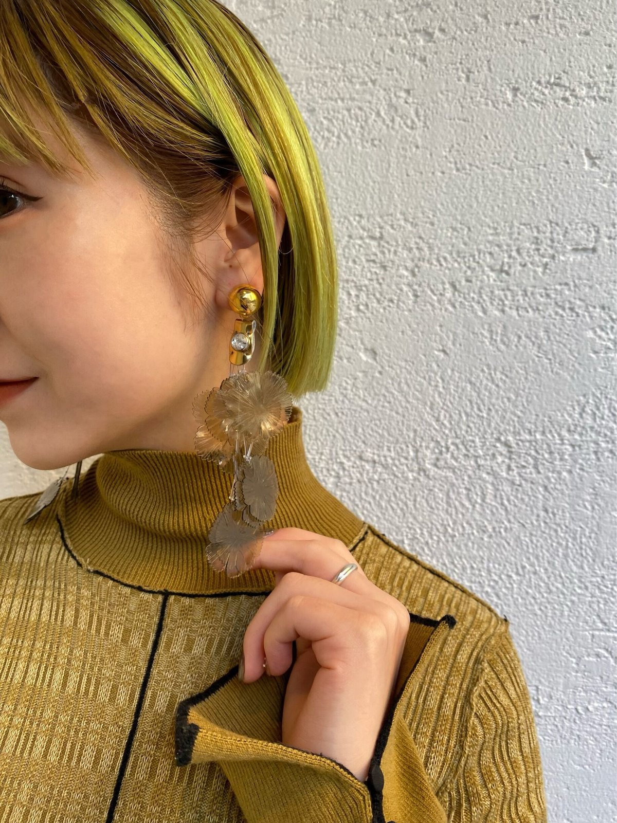 FUMIE=TANAKA / clear flower earring | jurk tokyo