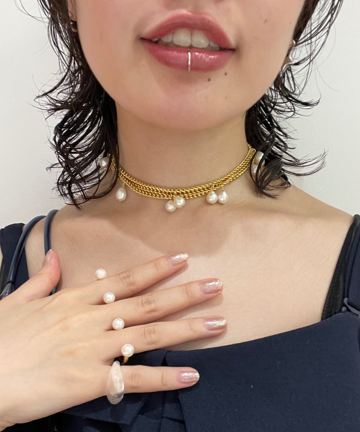 kou jewelry / Pearl Dots Necklace | JURK shop t
