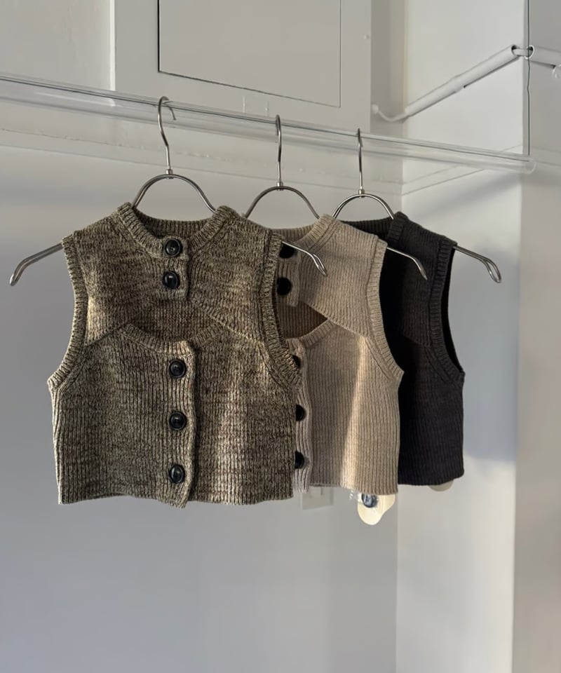 Little $uzie / Line Cotton Sleeve Rib Knit Top