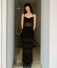 トップス FETICO Satin & Mesh Combined Cami Top FETICO / SATIN & MESH COMBINED CAMI TOP | JURK