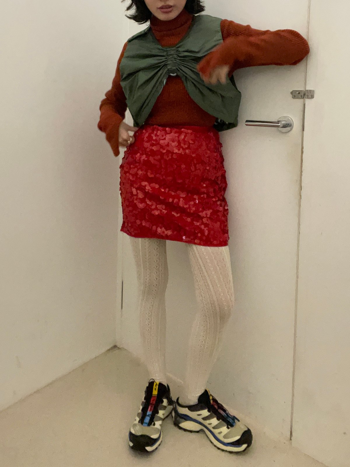 Dream sister jane / Royale Sequin Mini Skirt |