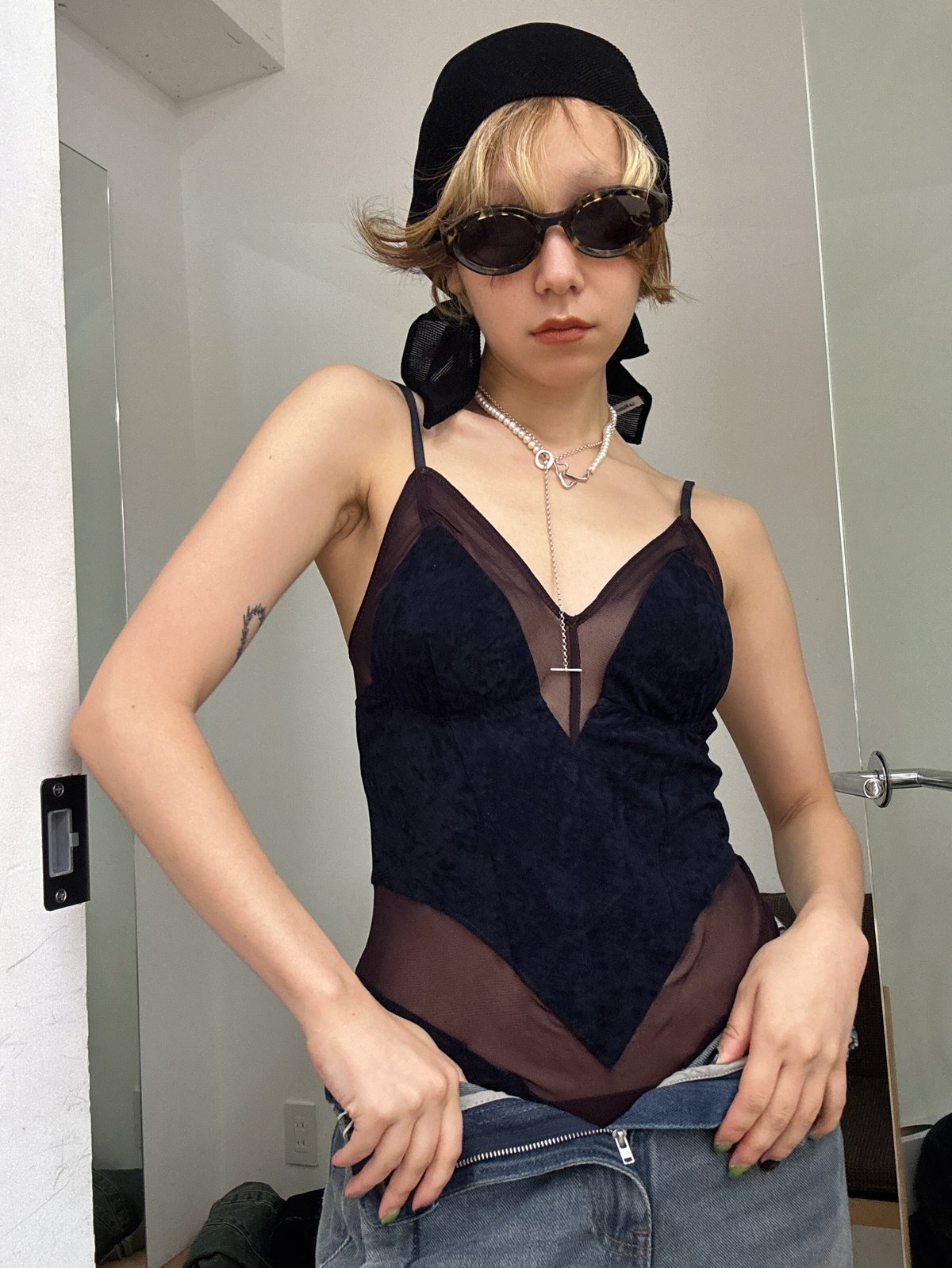 FETICO / Velour paneled bodysuit | JURK shop tokyo