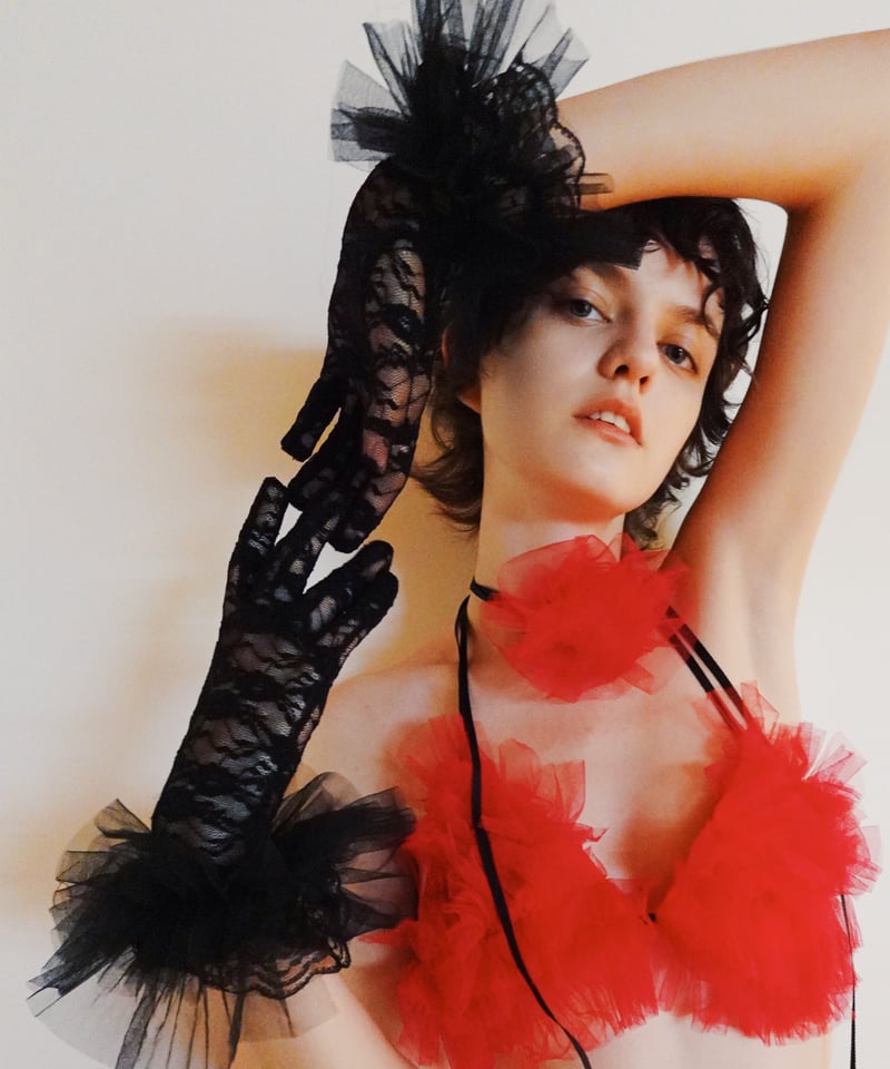 VIVIANO × JURK / Tulle & Lace Gloves VIVIANO × JURK / Tulle & Lace Gloves(black) | J