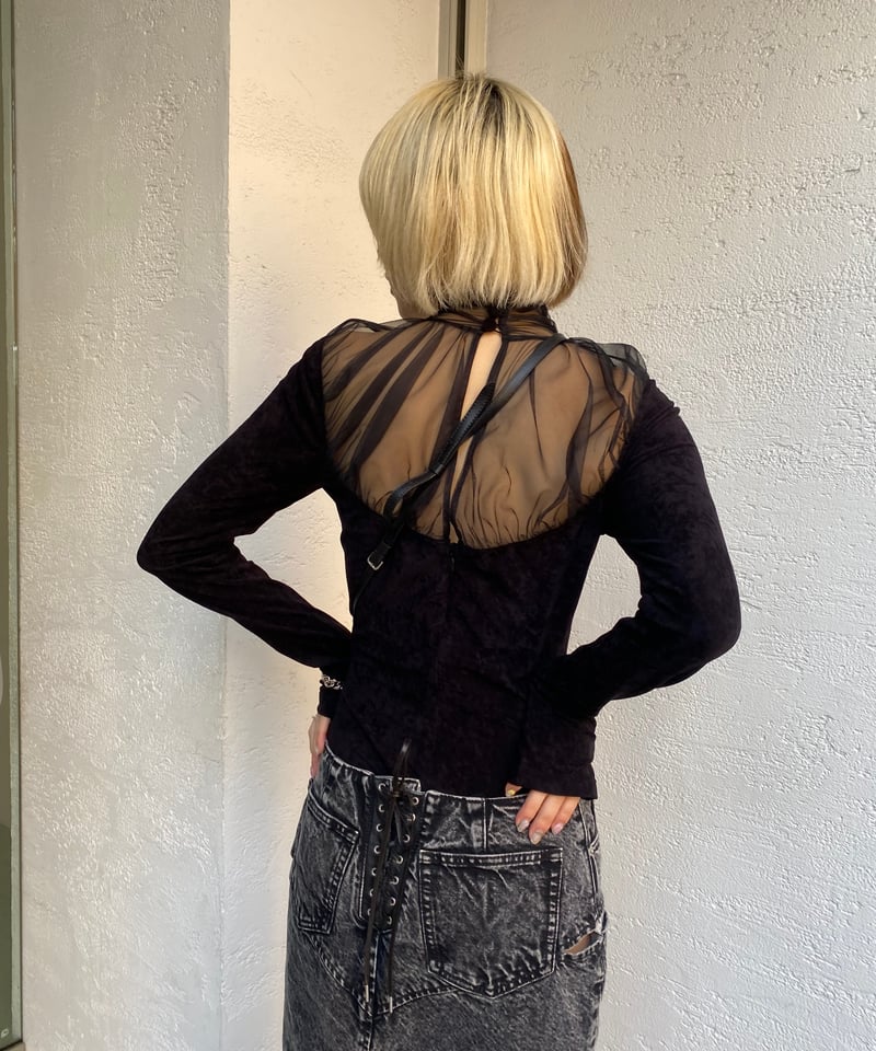 12/15まで FETICO / TURTLE VELOUR BODYSUIT FETICO(フェティコ)のTURTLE VELOUR BODYSUIT(トップス)の通販