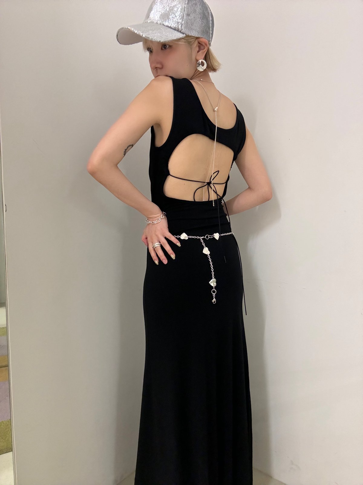 ワンピース determ Collagen Open Back Dress Collagen Open Back Dress – determ;