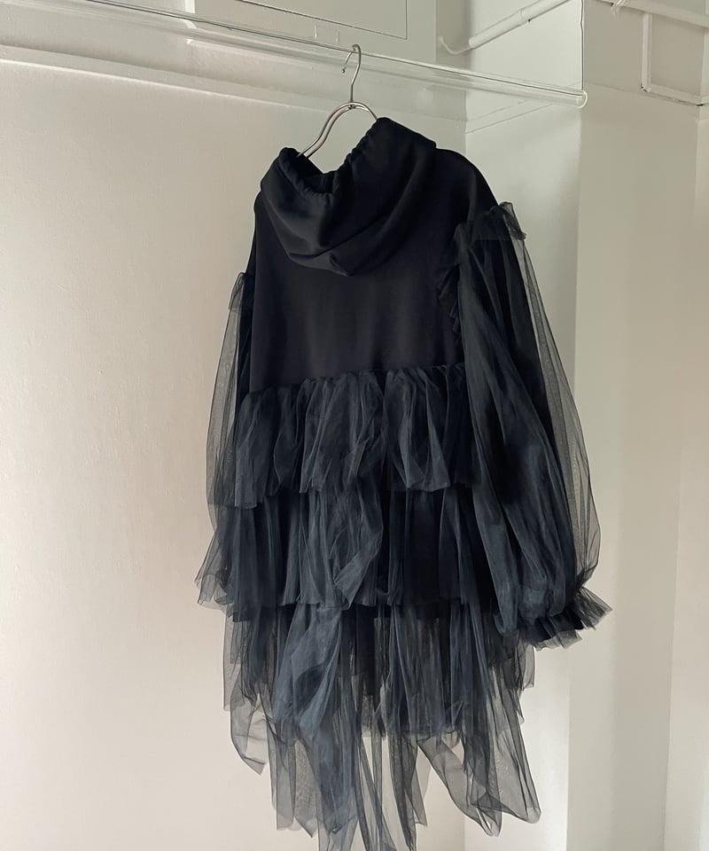 VIVIANO / Tiered Tulle Trimmed Hoodie | JURK TOKYO VIVIANO / Tiered Tulle Trimmed Hoodie | JURK TOKYO