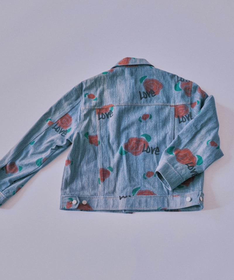 ジャケット・アウター FIORE PRINT DENIM DRESS ワンピース Ameri FIORE PRINT DENIM DRESS セール】FIORE PRINT DENIM