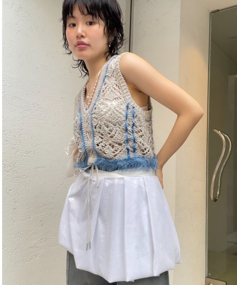 Andersson Bell / western lace-up knit vest | JU
