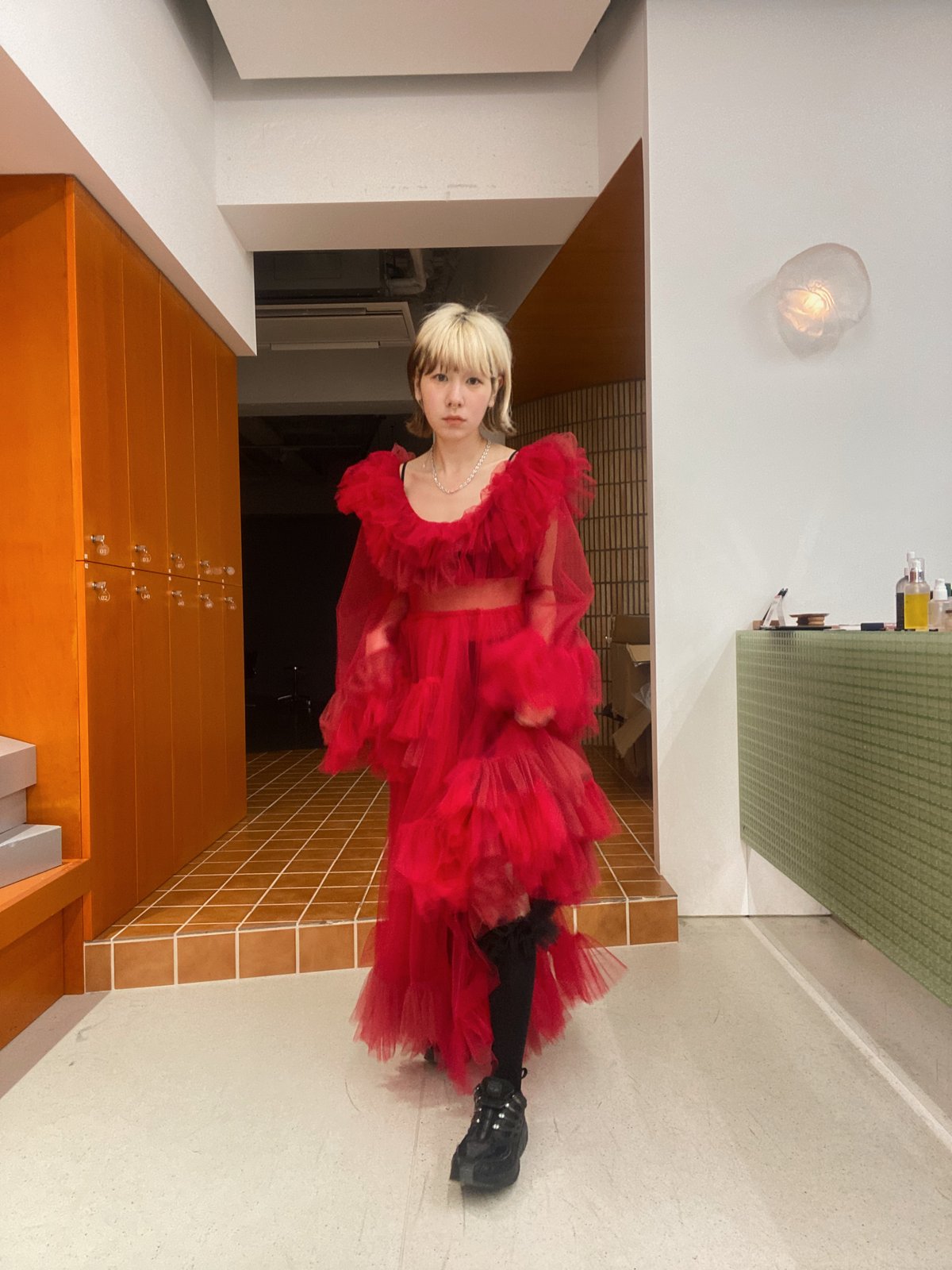 ゆ*ん様 VIVIANO Asymmetric Tulle Trimmed Ho VIVIANO / Asymmetric Tulle Dress | JURK shop tokyo