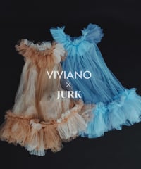 VIVIANO × JURK / Tulle Bra & Choker(gray) | JUR