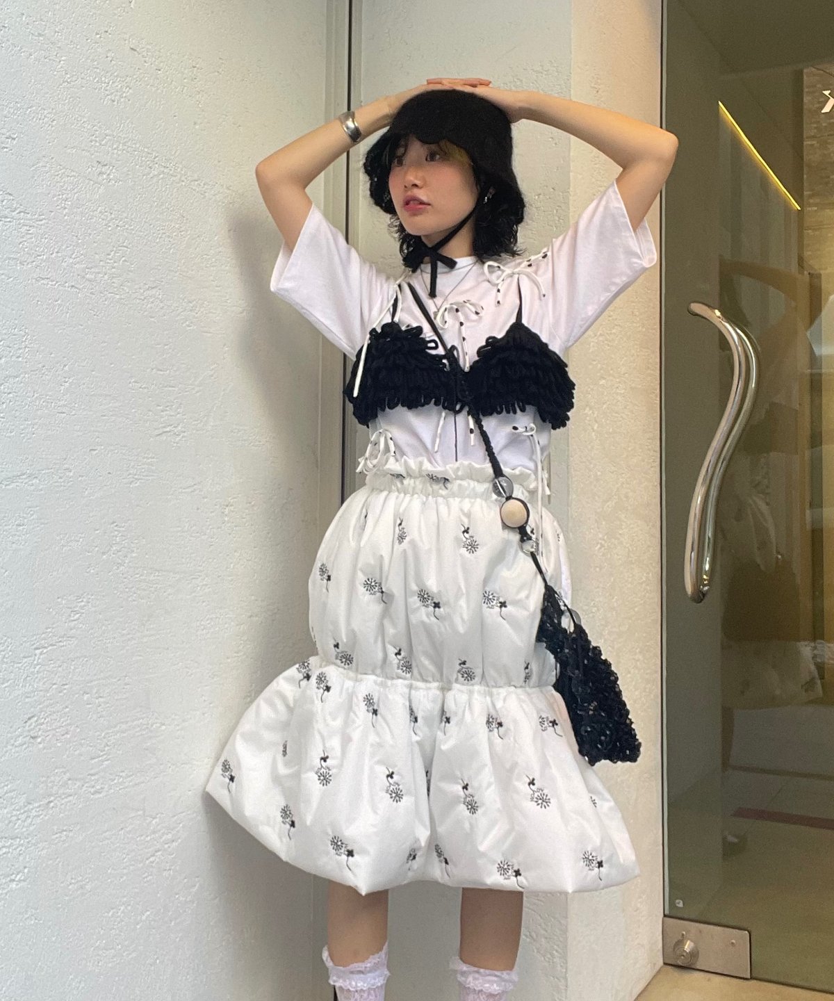 FUMIE=TANAKA / knit lace hat | JURK TOKYO FUMIE=TANAKA / knit lace hat | JURK TOKYO