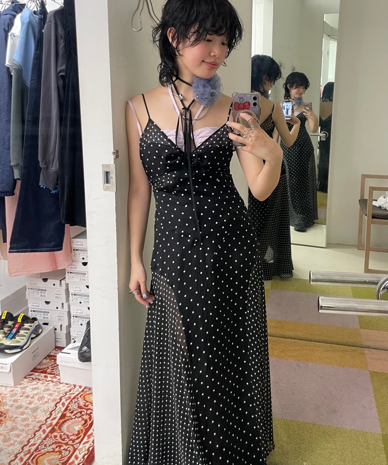 【FETICO】 SHEER COMBINED SLIP DRESS FETICO / SHEER COMBINED SLIP DRESS | JURK shop