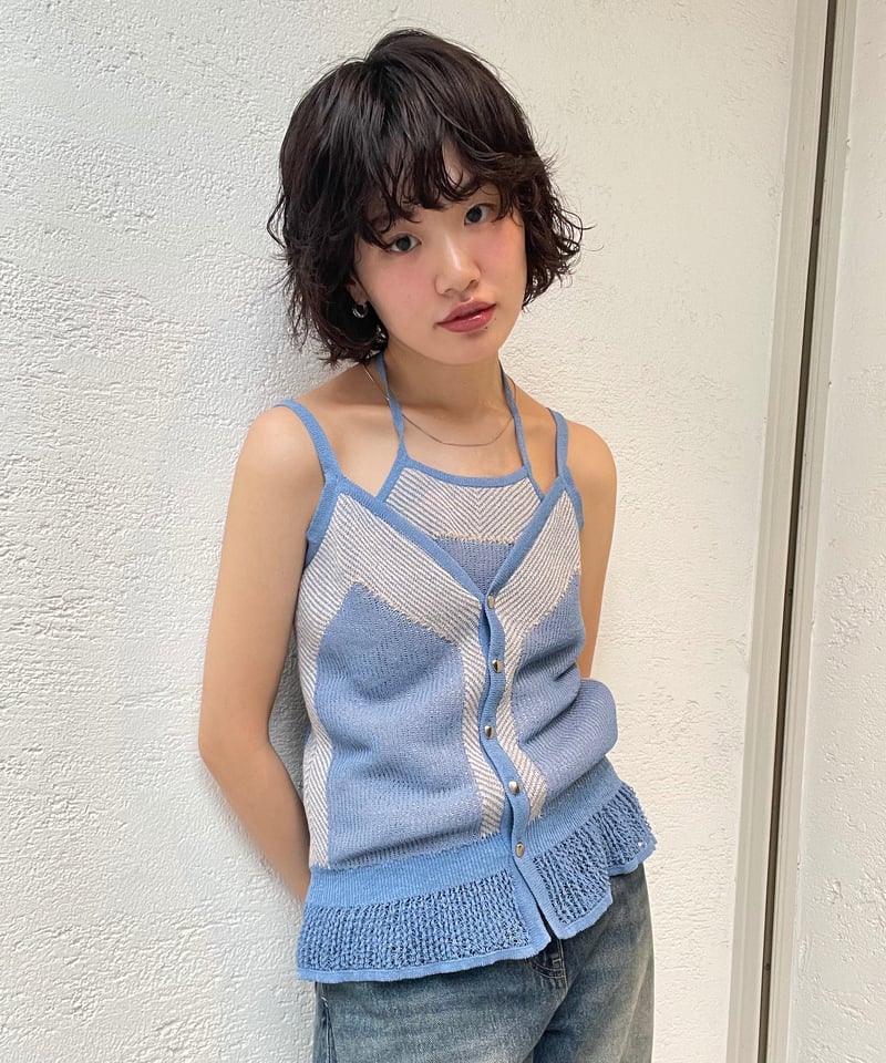 MURRAL / Pigment knit camisole top | JURK TOKYO MURRAL / Pigment knit camisole top | JURK TOKYO