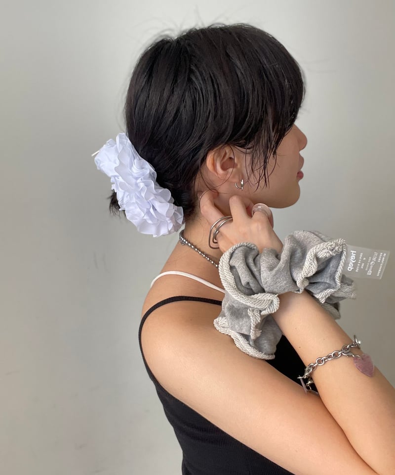 Heyep / Ruffled Jersey Scrunchie | JURK shop tokyo