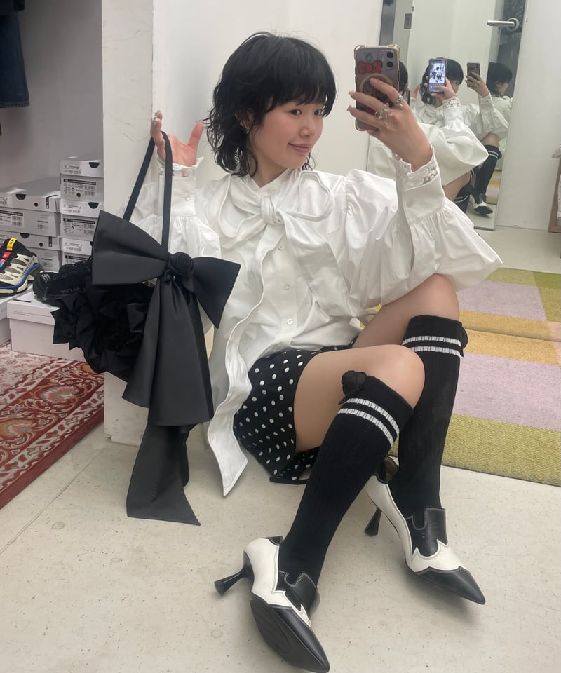 【M.18】VIVIANO × JURK VIVIANO / Rose Line Sox | JURK shop tokyo