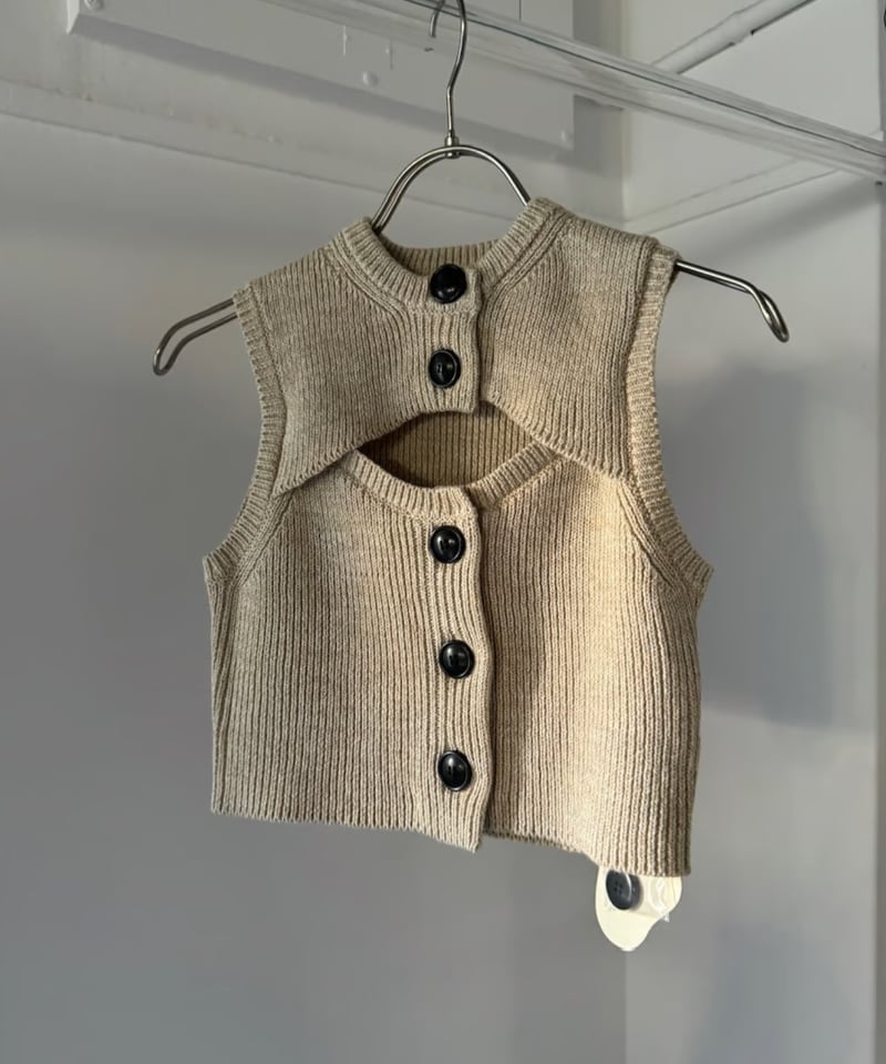 Little $uzie / Line Cotton Sleeve Rib Knit Top