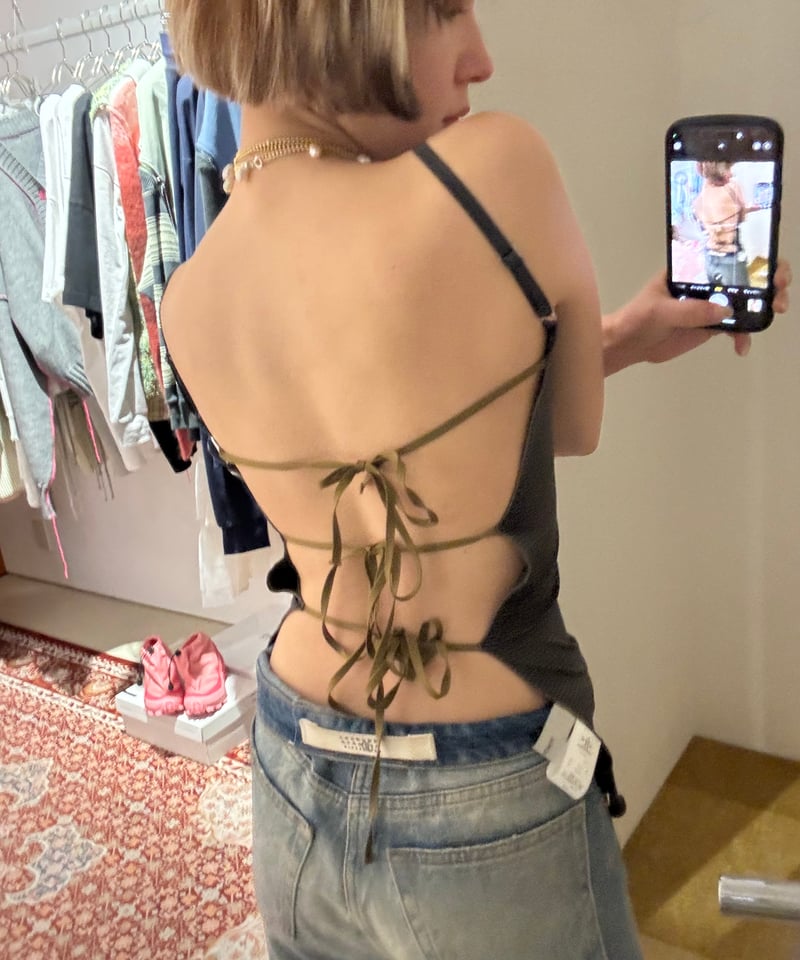 FUMIE=TANAKA / back ribbon cami | JURK shop tokyo