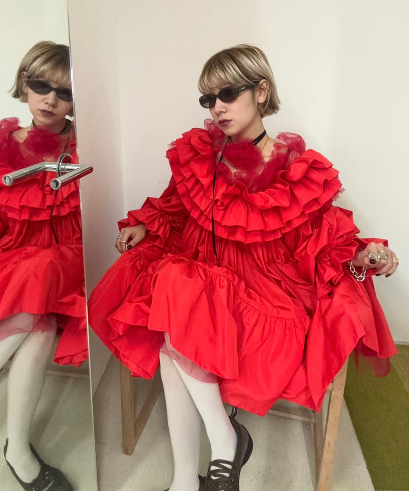 VIVIANO × JURK / Layered Mini Dress(red) | JURK