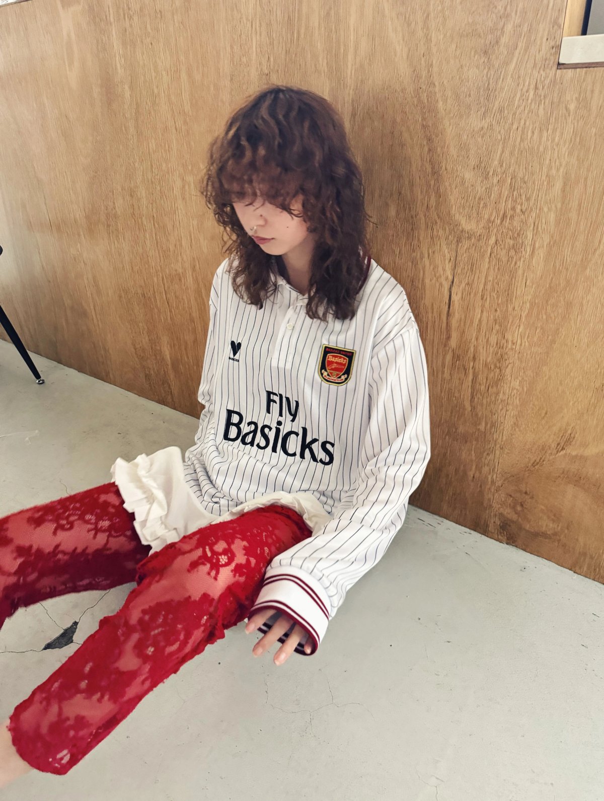 トップス Basicks OVERSIZED STRIPE FOOTBALL SHIRT ベイシックス - BASICKS | Oversized Stripe Football | RESTIR