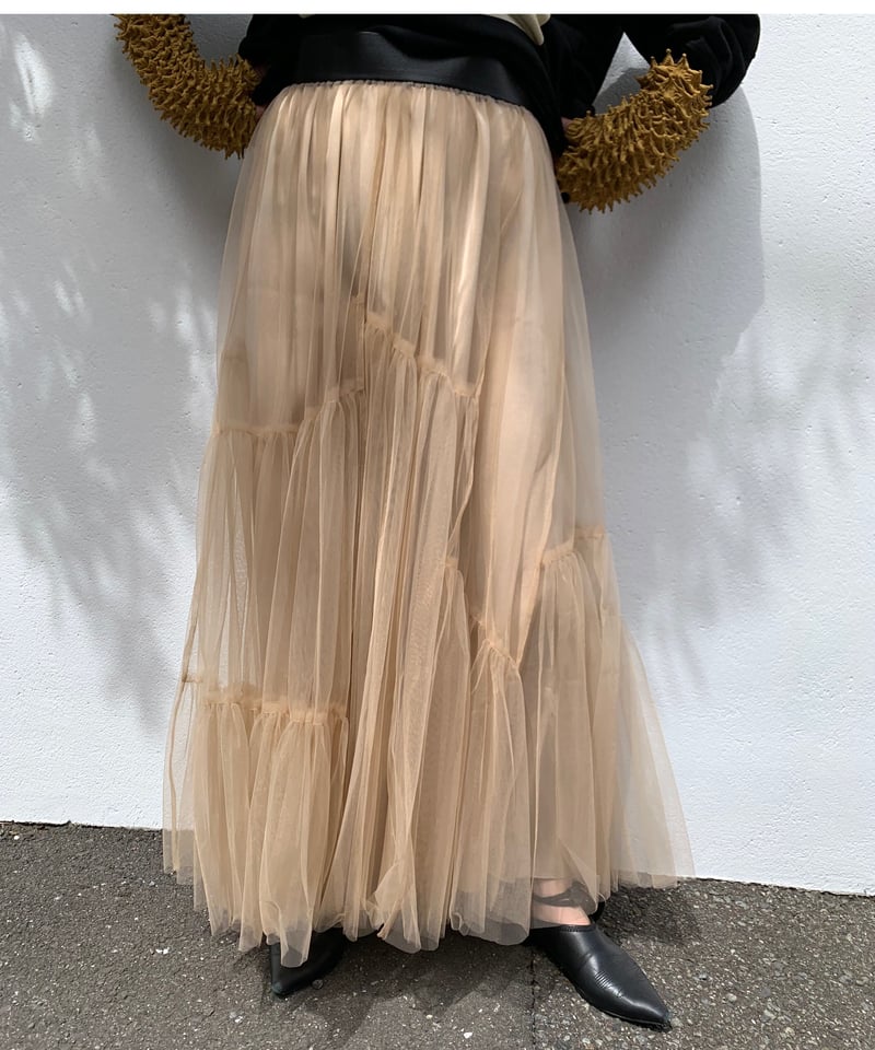 MURRAL / Leaf vein tulle skirt | jurk tokyo
